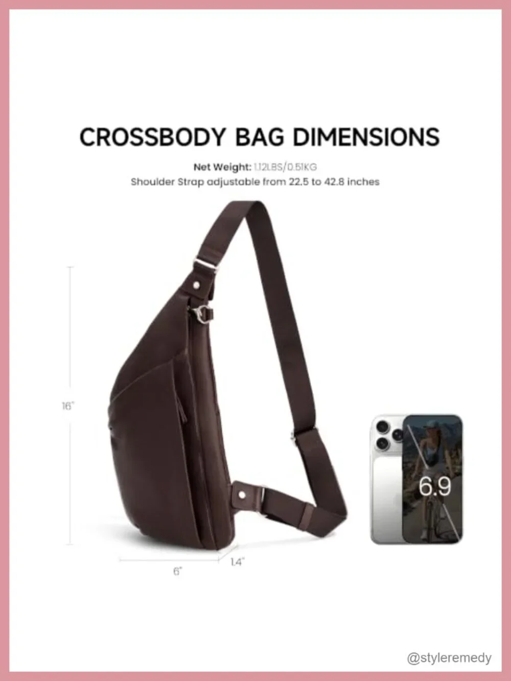 Genuine Leather Anti-Theft Crossbody Sling Bag with RFID Blocking